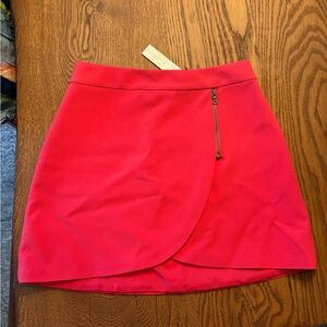 Alice + Olivia Pink Wrap Mini Skirt NWT